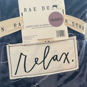 Rae Dunn Queen Size RELAX Blanket
